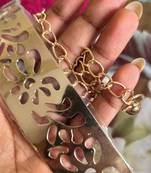  Golden plate shape carved adjustable kamarband waist belt or waistchain