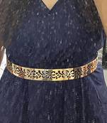  Golden plate shape carved adjustable kamarband waist belt or waistchain