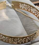  Golden plate shape carved adjustable kamarband waist belt or waistchain