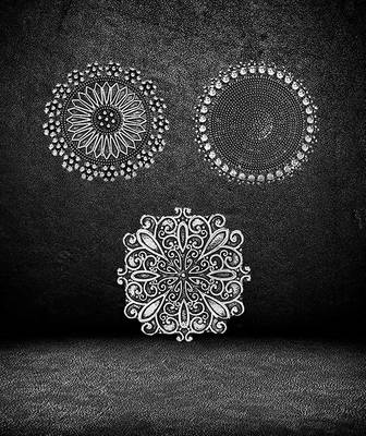 COMBO of 3 Designer Silver Plated Adjustable rings 	 1