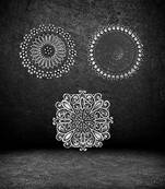 COMBO of 3 Designer Silver Plated Adjustable rings 	