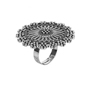 COMBO of 3 Designer Silver Plated Adjustable rings 	 4