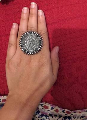 COMBO of 3 Designer Silver Plated Adjustable rings 	 3