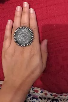 COMBO of 3 Designer Silver Plated Adjustable rings 	