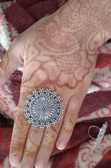 COMBO of 3 Designer Silver Plated Adjustable rings 	