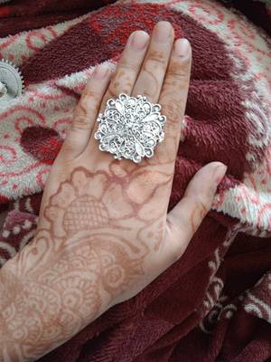 COMBO of 3 Designer Silver Plated Adjustable rings 	 4
