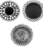 COMBO of 3 Designer Silver Plated Adjustable rings 	