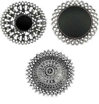 COMBO of 3 Designer Silver Plated Adjustable rings 	 2