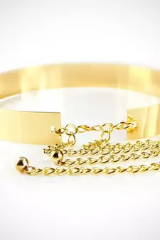  Golden plate shape carved adjustable kamarband waist belt or waistchain