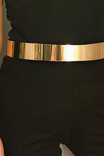  Golden plate shape carved adjustable kamarband waist belt or waistchain