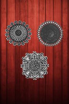 COMBO of 3 Designer Silver Plated Adjustable rings