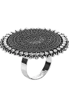COMBO of 3 Designer Silver Plated Adjustable rings
