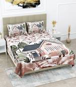 Jaipuri Sanganeri Prints Cotton Bed Sheet For Double Bed With Two Pillow Cover Size 90 x 100 Inch