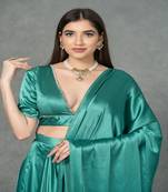 Empress Green Satin Lehenga