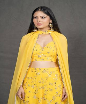 Light Yellow Chikankari Lehenga 1