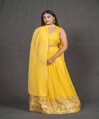 Light Yellow Chikankari Lehenga 3