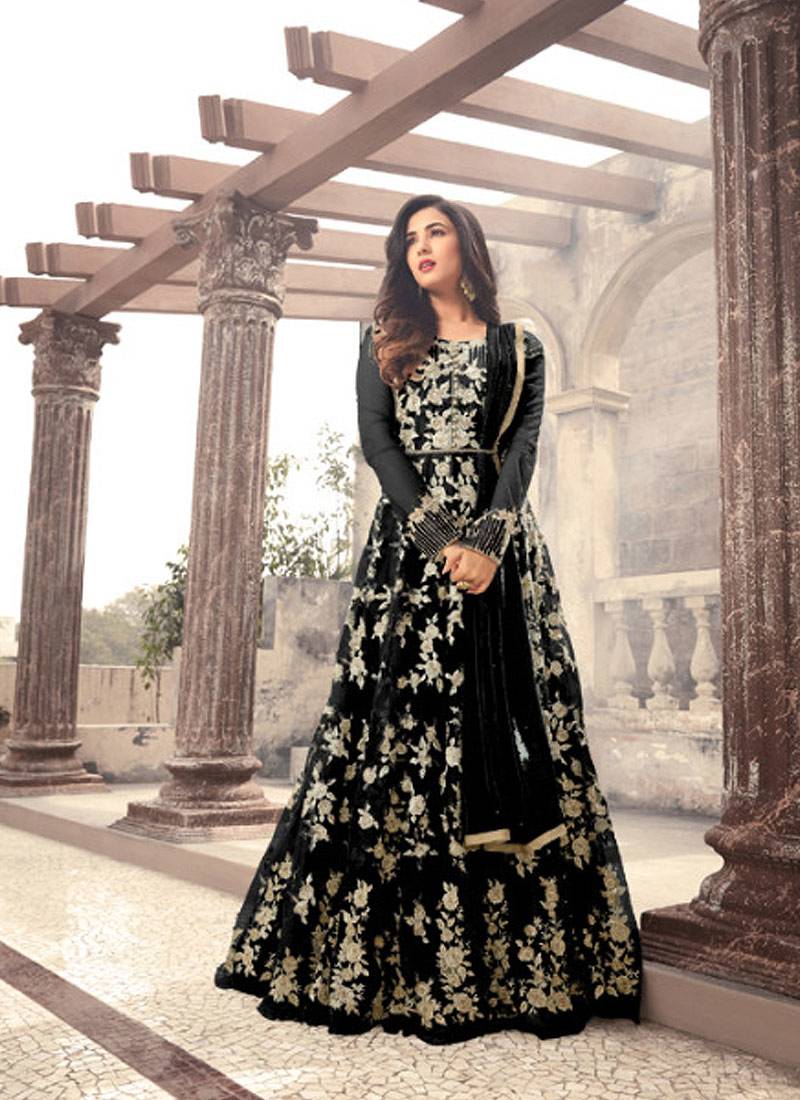 Gown Joint Dupatta Designer Fashion Kreza Women's Net Heavy