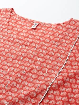 Pink printed cotton ethnic-kurtis 4
