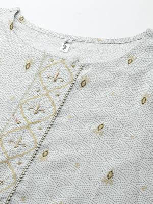White printed rayon ethnic-kurtis 4