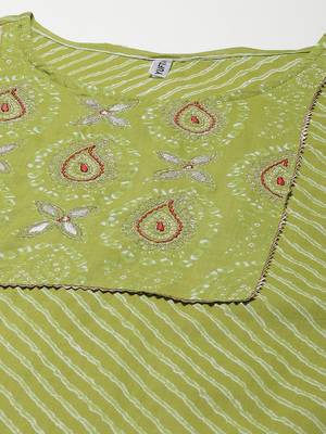 Green printed cotton ethnic-kurtis 4