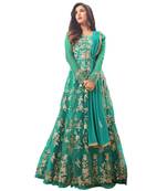 Fashion Kreza Women's Embroidered Anarkali Gown with Dupatta