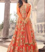 Fashion Kreza Women's Anarkali Gown With Dupatta