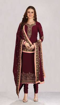 Fashion Kreza Women's Georgette Embroidery Work Salwar Suit with Dupatta 1