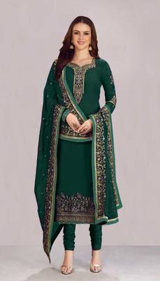Fashion Kreza Women's Georgette Embroidery Work Salwar Suit with Dupatta 1
