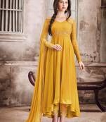 Fashion Kreza Women's Georgette Embroidered Salwar Suit with Dupatta