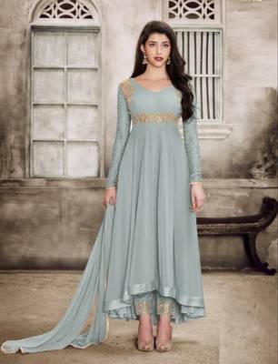 Fashion Kreza Women's Georgette Embroidered Salwar Suit with Dupatta 1