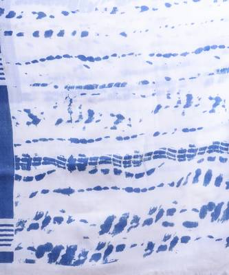 BLUE & WHITE  HANDLOOM  Hand Woven  Jamdani Saree 3