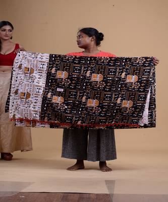 BLACK & WHITE  HANDLOOM  Hand Woven  Jamdani Saree 2