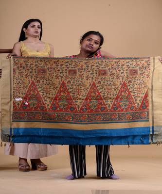 BLUE,GOLDEN & MULTI   HANDLOOM  Hand Woven Silk  Jamdani Saree. 2