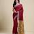 MAROON & GOLDEN  HANDLOOM  Hand Woven Silk  Jamdani Saree.