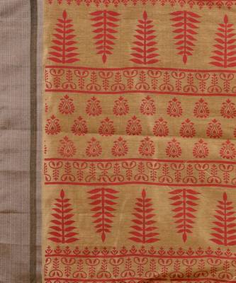 MAROON & GOLDEN  HANDLOOM  Hand Woven Silk  Jamdani Saree. 4