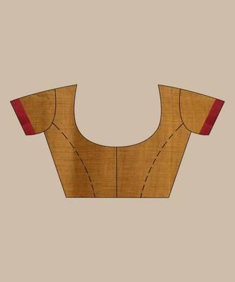 GOLDEN YELLOW & MAROON   HANDLOOM  Hand Woven Silk  Jamdani Saree. 3