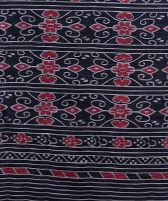 DEEP GREEN ,GREY & BLACK   HANDLOOM  Hand Woven Silk Tant Jamdani Saree. 4