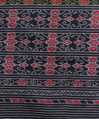 OLIVE GREEN & GREY   HANDLOOM  Hand Woven Silk  Jamdani Saree. 4