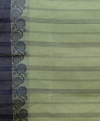 GREEN & BLUE TANT Jamdani  Hand Woven  silk  Handloom   Saree. 4