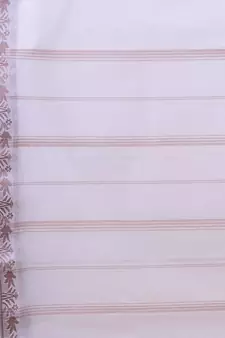 OFF-WHITE & BROWN  TANT Hand Woven Cotton Handloom bengali Saree.
