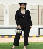 SHADES Black Cotton Business suit set (set of 2)