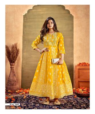 Jaipuri Print Festival Look Pure Rayon Kurtis 1