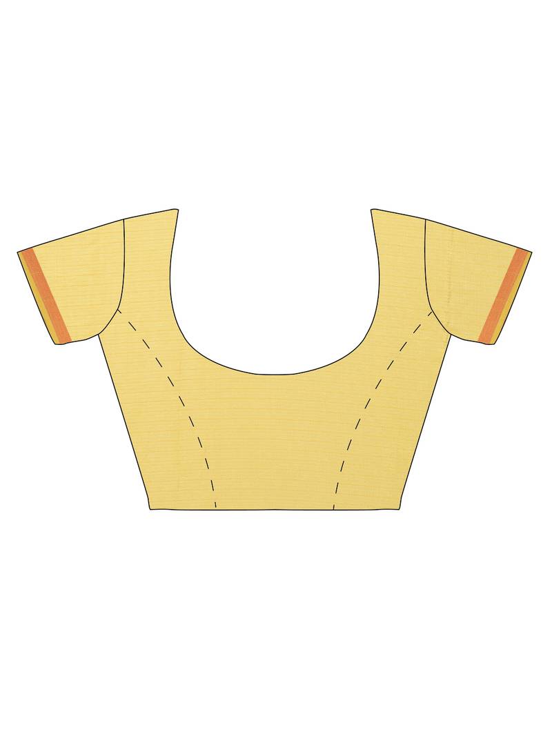 CLASSICATE from the house of The Chennai Silks Yellow Embroidered Saree With Running Blouse