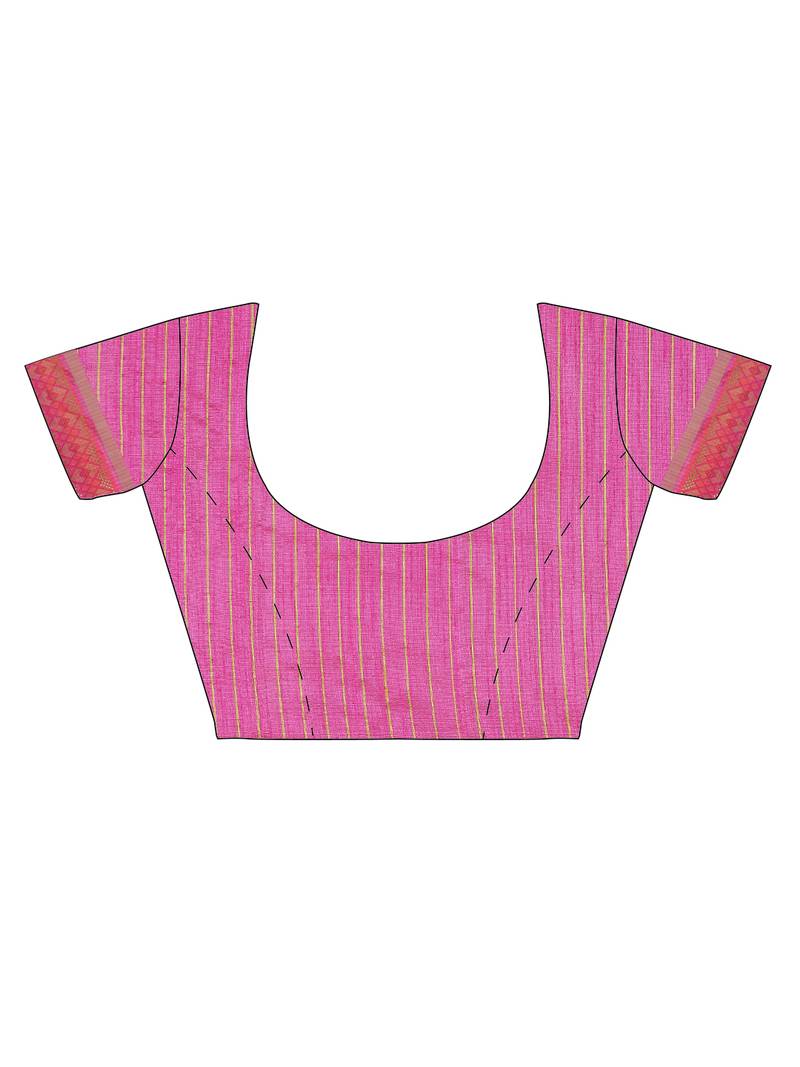 CLASSICATE from the house of The Chennai Silks Green Embroidered Jute Saree With Running Blouse