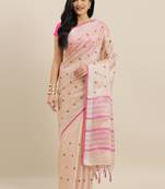 CLASSICATE from the house of The Chennai Silks Pink Supernet Kota Saree With Running Blouse