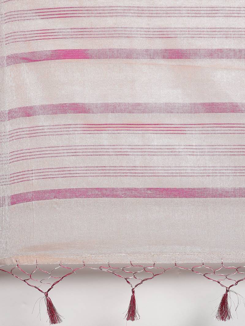 CLASSICATE from the house of The Chennai Silks Pink Supernet Kota Saree With Running Blouse