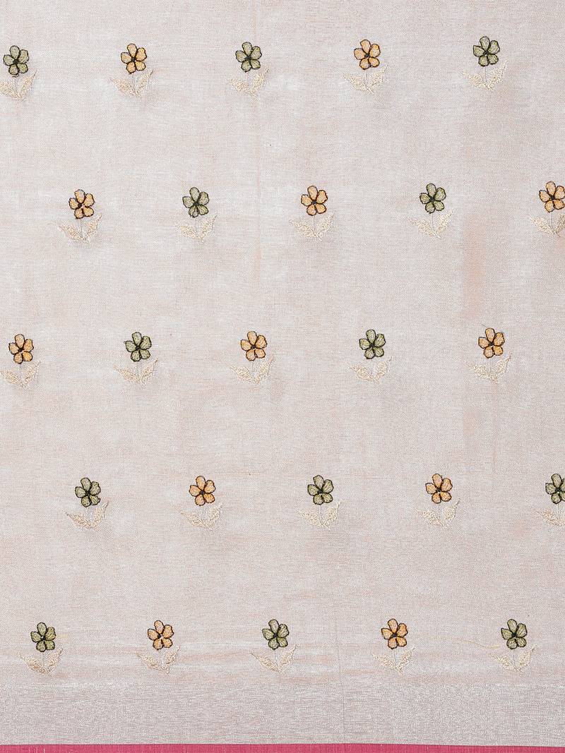 CLASSICATE from the house of The Chennai Silks Pink Supernet Kota Saree With Running Blouse