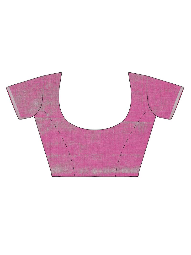 CLASSICATE from the house of The Chennai Silks Pink Supernet Kota Saree With Running Blouse