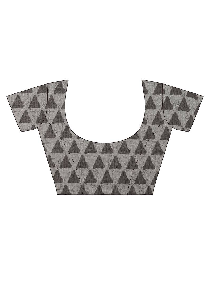 CLASSICATE from the house of The Chennai Silks  Black Printed Bhagalpuri Saree With Running Blouse