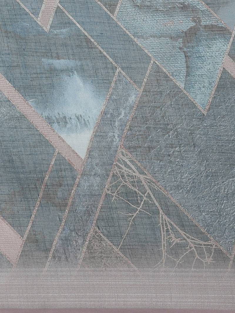 CLASSICATE from the house of The Chennai Silks Multicolor Printed Linen Blend Saree With Running Blouse